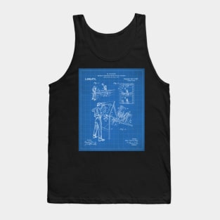 Animation Patent - Cartoonist Home Theater Art - Blueprint Tank Top